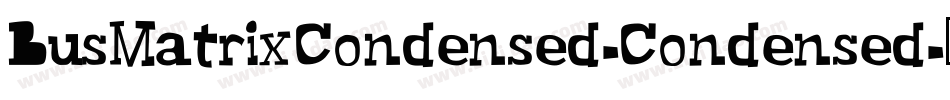 BusMatrixCondensed-Condensed字体转换
