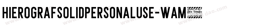 HierografSolidPersonalUse-wAM2字体转换