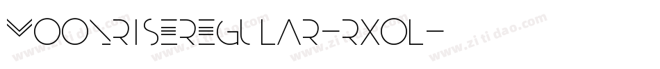 MoonriseRegular-Rxol字体转换