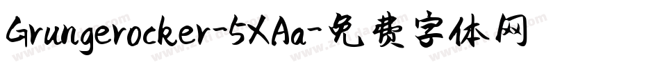 Grungerocker-5XAa字体转换