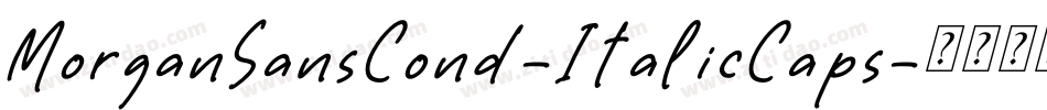 MorganSansCond-ItalicCaps字体转换