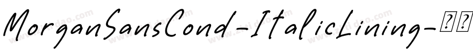 MorganSansCond-ItalicLining字体转换