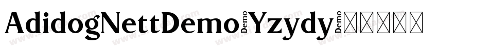 AdidogNettDemo-Yzydy字体转换
