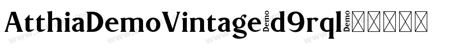 AtthiaDemoVintage-d9rql字体转换