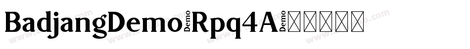 BadjangDemo-Rpq4A字体转换