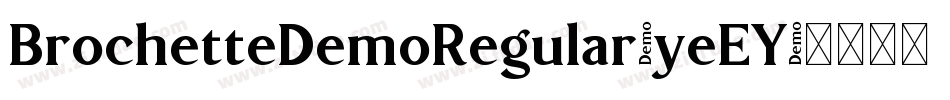 BrochetteDemoRegular-yeEY字体转换