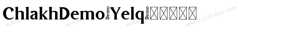 ChlakhDemo-Yelq字体转换