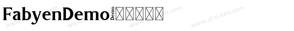 FabyenDemo字体转换