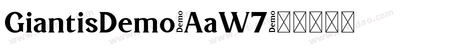 GiantisDemo-AaW7字体转换