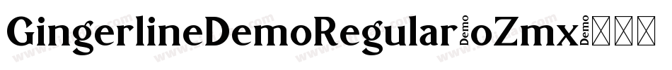 GingerlineDemoRegular-oZmx字体转换