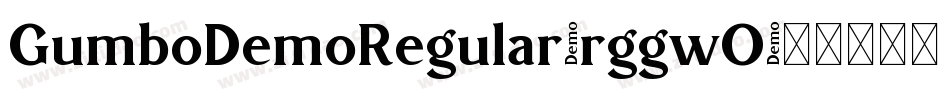 GumboDemoRegular-rggwO字体转换
