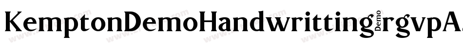 KemptonDemoHandwritting-rgvpA字体转换