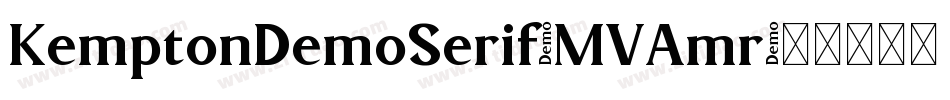 KemptonDemoSerif-MVAmr字体转换