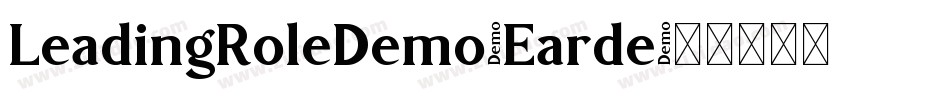 LeadingRoleDemo-Earde字体转换