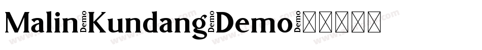 Malin-Kundang-Demo字体转换