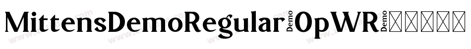 MittensDemoRegular-0pWR字体转换
