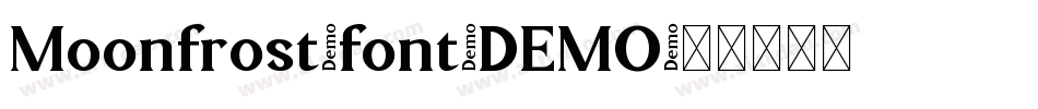 Moonfrost-font-DEMO字体转换