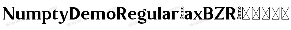 NumptyDemoRegular-axBZR字体转换