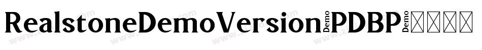 RealstoneDemoVersion-PDBP字体转换