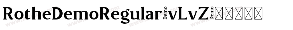 RotheDemoRegular-vLvZ字体转换