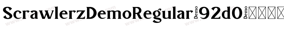 ScrawlerzDemoRegular-92d0字体转换
