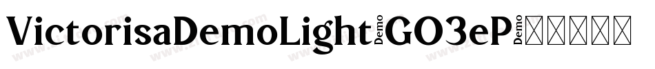 VictorisaDemoLight-GO3eP字体转换