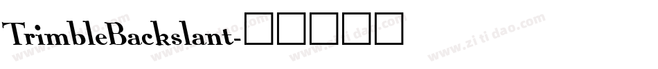 TrimbleBackslant字体转换