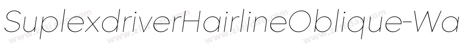 SuplexdriverHairlineOblique-WaAA字体转换