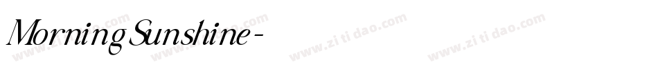 MorningSunshine字体转换