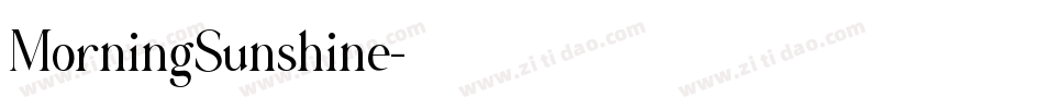 MorningSunshine字体转换