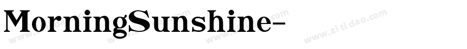 MorningSunshine字体转换