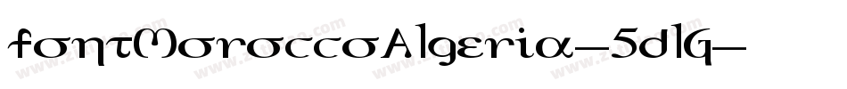 FontMoroccoAlgeria-5DlG字体转换