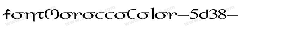 FontMoroccoColor-5D38字体转换
