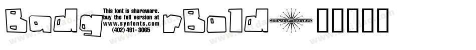 BadgerBold字体转换