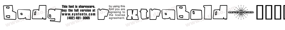BadgerExtraBold字体转换