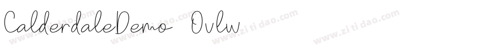 CalderdaleDemo-2Ovlw字体转换