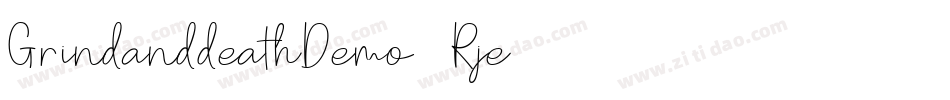GrindanddeathDemo-2Rje字体转换