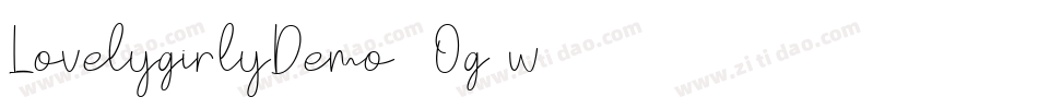 LovelygirlyDemo-2Og0w字体转换