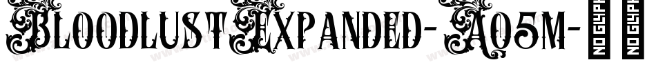 BloodlustExpanded-Ao5m字体转换 BloodlustExpanded-Ao5m字体转换