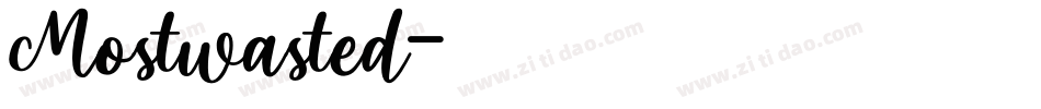 Mostwasted字体转换