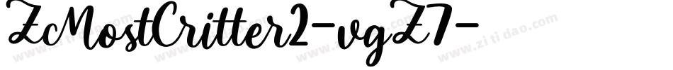 ZMostCritter2-vgZ7字体转换