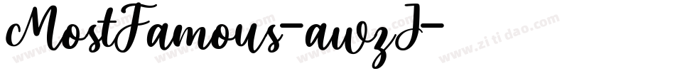 MostFamous-awzJ字体转换
