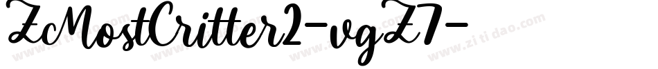 ZMostCritter2-vgZ7字体转换