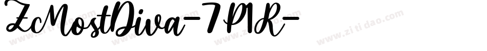 ZMostDiva-7P1R字体转换