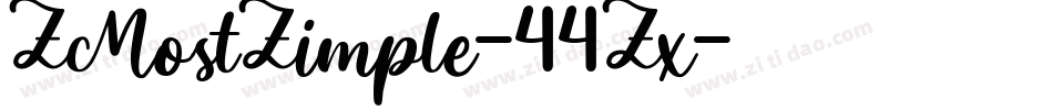 ZMostZimple-44Zx字体转换
