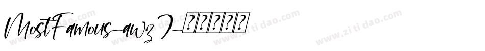 MostFamous-awzJ字体转换