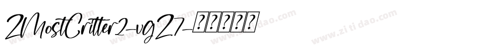 ZMostCritter2-vgZ7字体转换