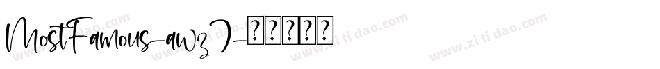 MostFamous-awzJ字体转换
