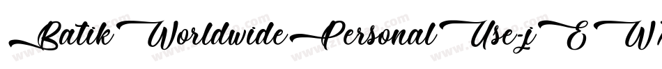 BatikWorldwidePersonalUse-jEW7R字体转换