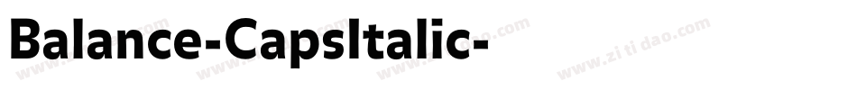 Balance-CapsItalic字体转换